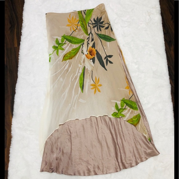 Anthropologie Dresses & Skirts - Vintage 100%silk Gala Collection long Skirt size M